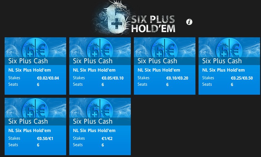 Первым NL Six Plus Holdem появился в не самой популярной комнате онлайн-покера.